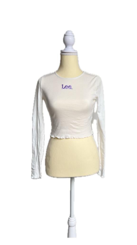 H&M x LEE top maat XS. Wit. Nieuw!, Verzenden, Wit, Nieuw, Lange mouw