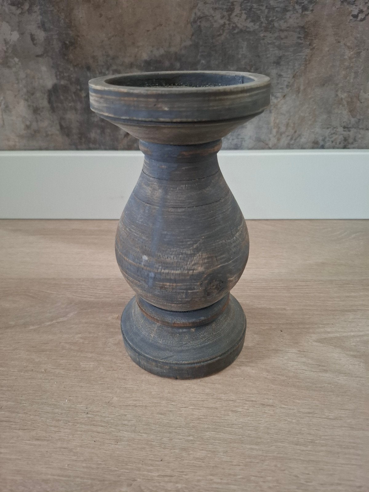 Houten kaars kandelaar, Ophalen of Verzenden, Nieuw, Hout, Kandelaar