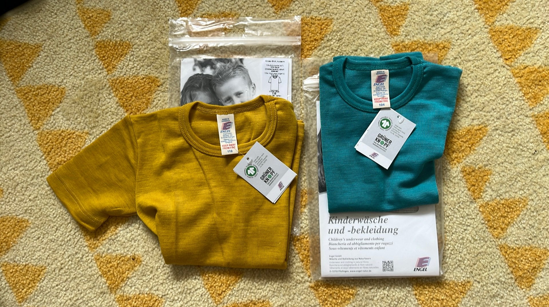 NIEUW Engel wol/zijde shirts maat 104 en 116, Kinderen en Baby's, Ophalen of Verzenden, Zo goed als nieuw, Jongen of Meisje, Shirt of Longsleeve