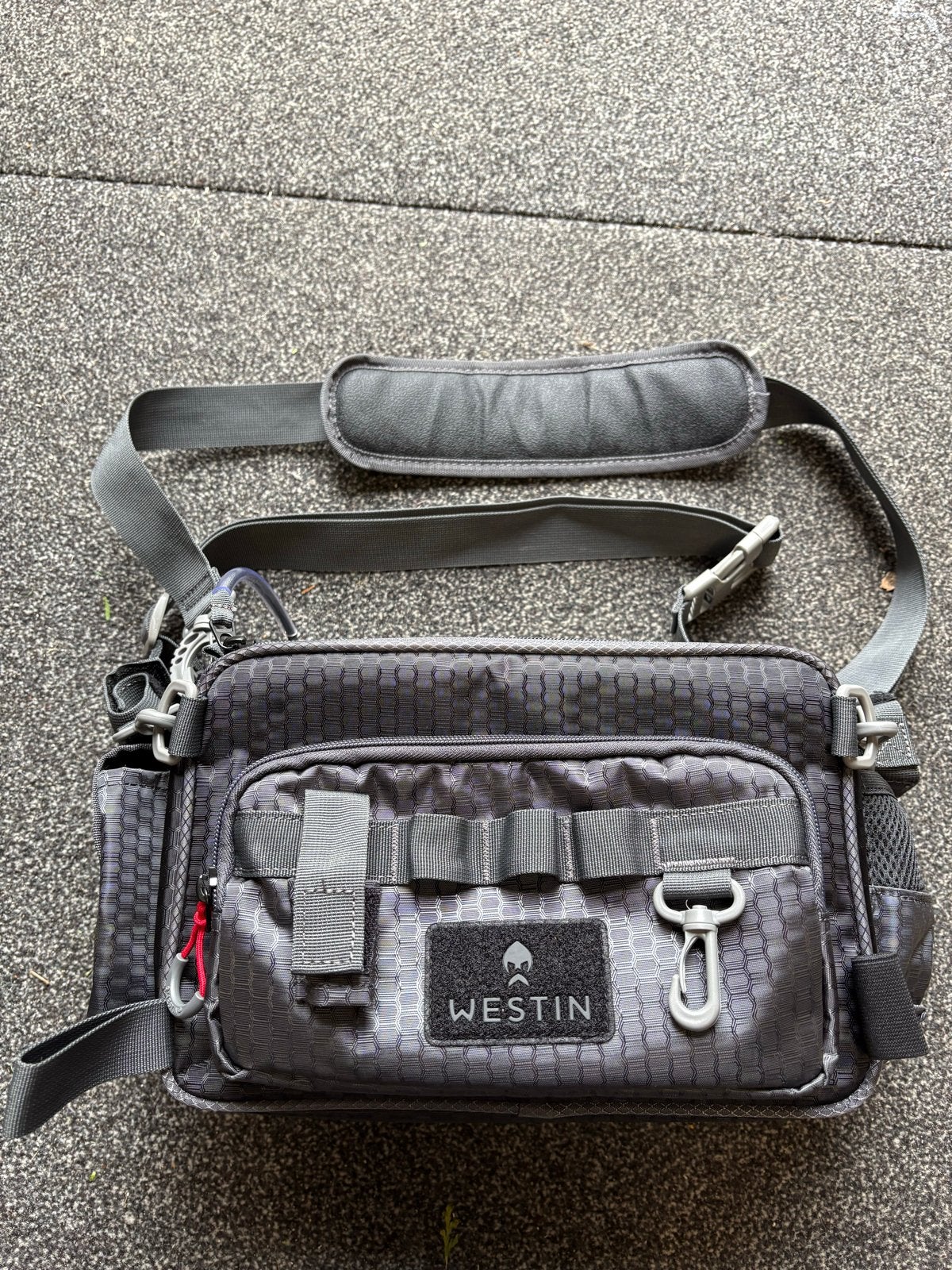 Westin W3 Lure Bag - Vis Tas met 2 Tackle Boxen, Watersport en Boten, Ophalen of Verzenden, Gebruikt, Koffer of Tas