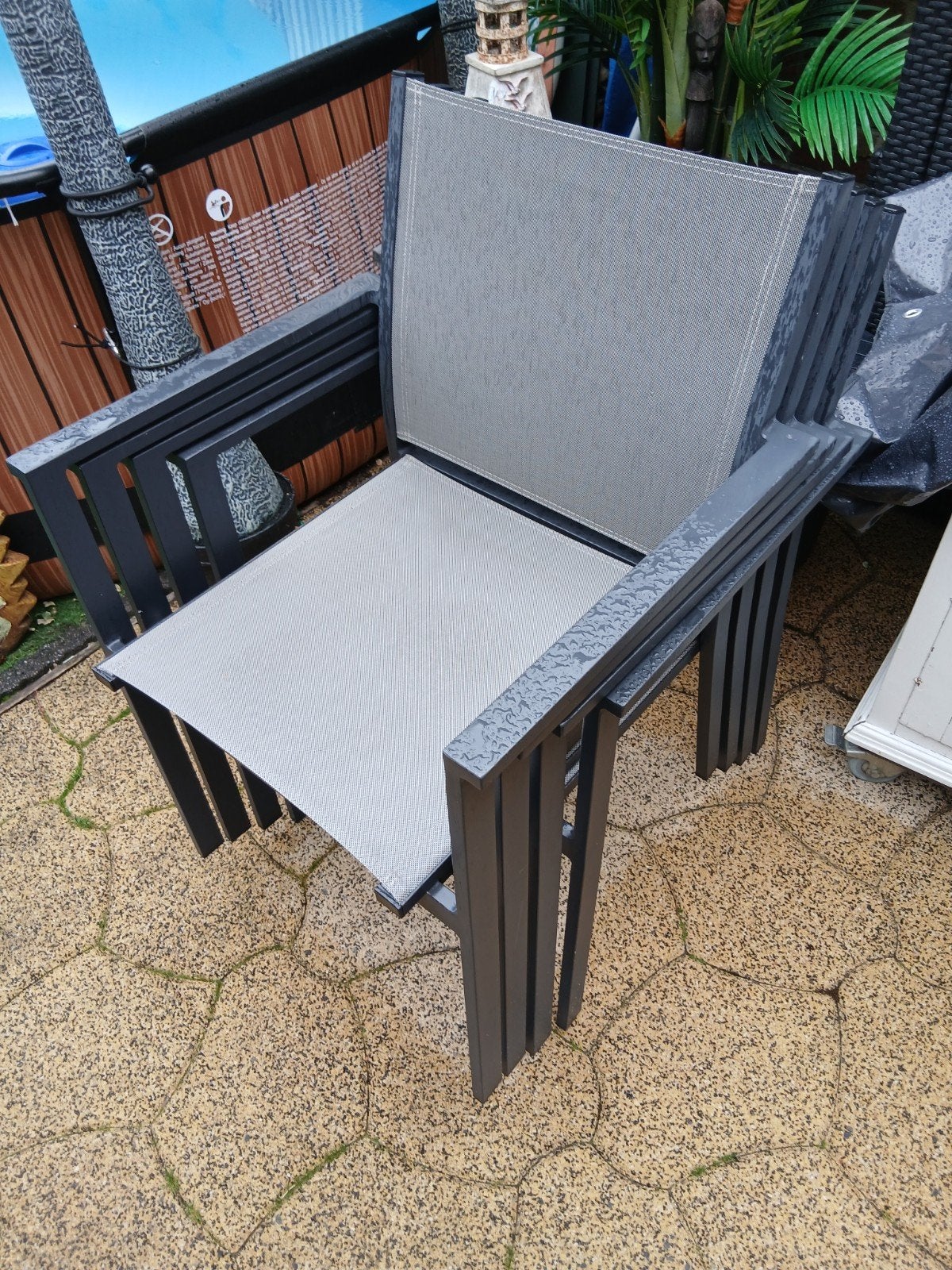 Tuinstoelen, Tuin en Terras, Ophalen, Zo goed als nieuw, Aluminium, Stapelbaar