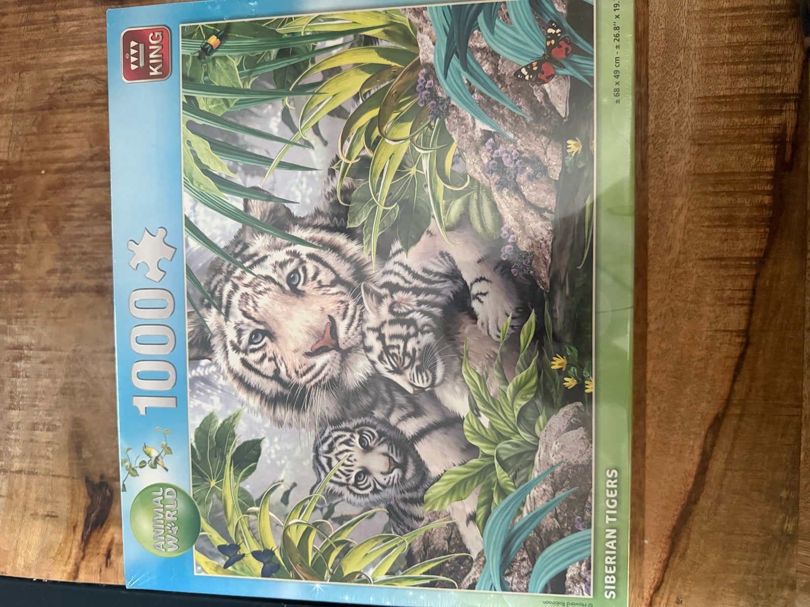 King Legpuzzel Siberische Tijgers 1000 stukjes, Ophalen, 500 t/m 1500 stukjes, Nieuw, Legpuzzel