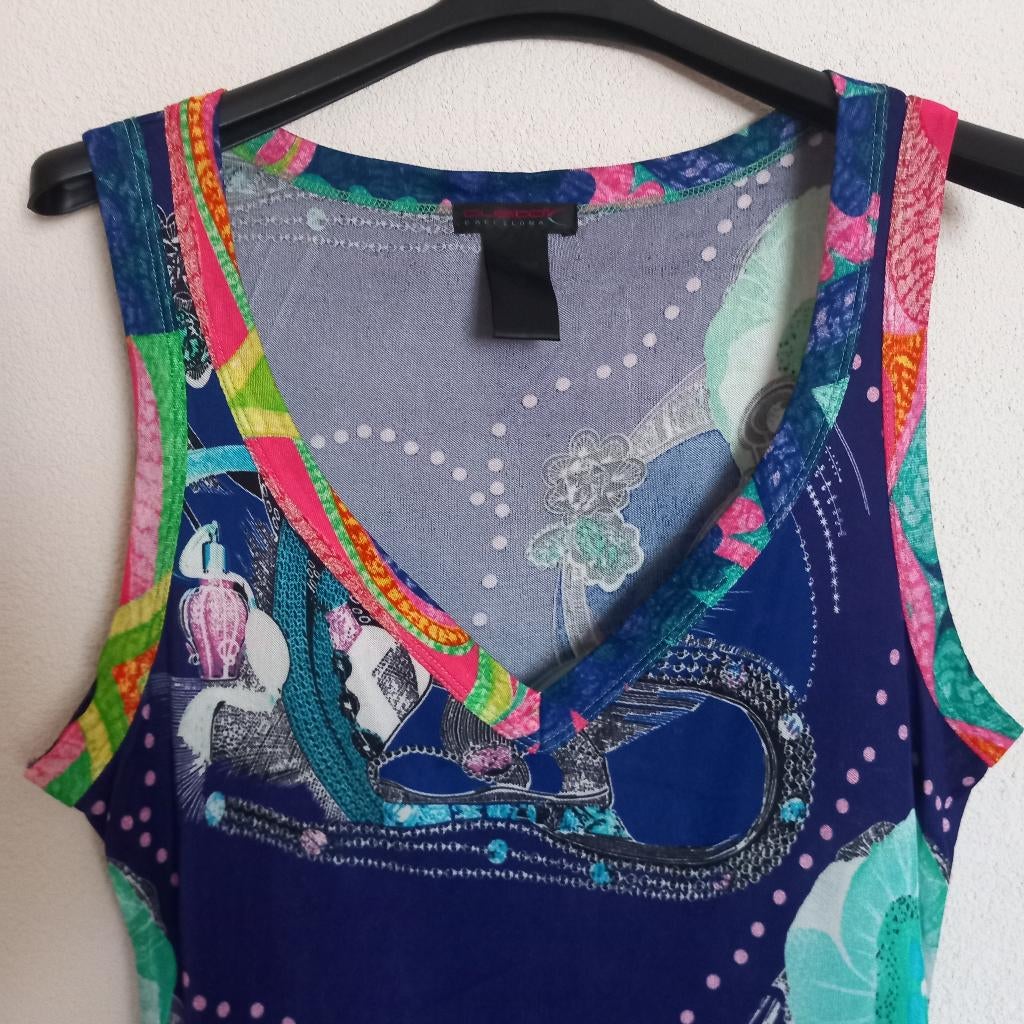 Custo Barcelona. Jurk. Maat S, Maat 38/40 (M), Custo Barcelona, Blauw, Ophalen of Verzenden