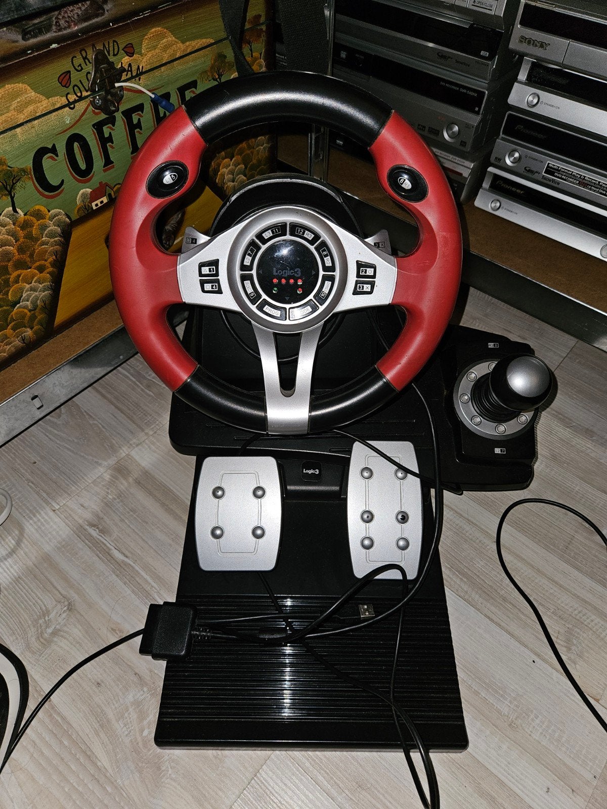 Logic3 racestuur met pedalen en versnellingspook, Logic3, Onbekend, Ophalen of Verzenden, Onbekend