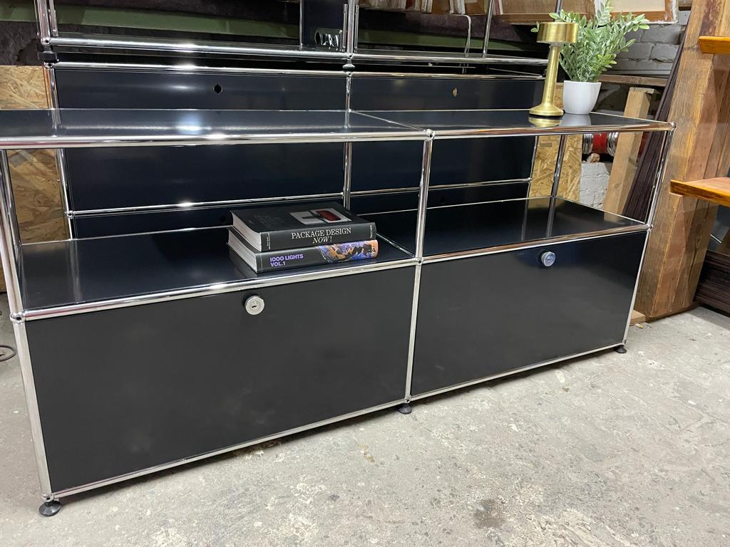 USM Haller tv-meubel zwart, Gebruikt, 100 tot 150 cm, Ophalen of Verzenden, Minder dan 100 cm