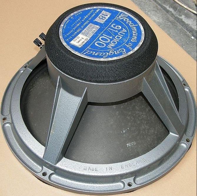 4x 18" goodmans audiom 91, Gebruikt, Subwoofer, 120 watt of meer, Ophalen