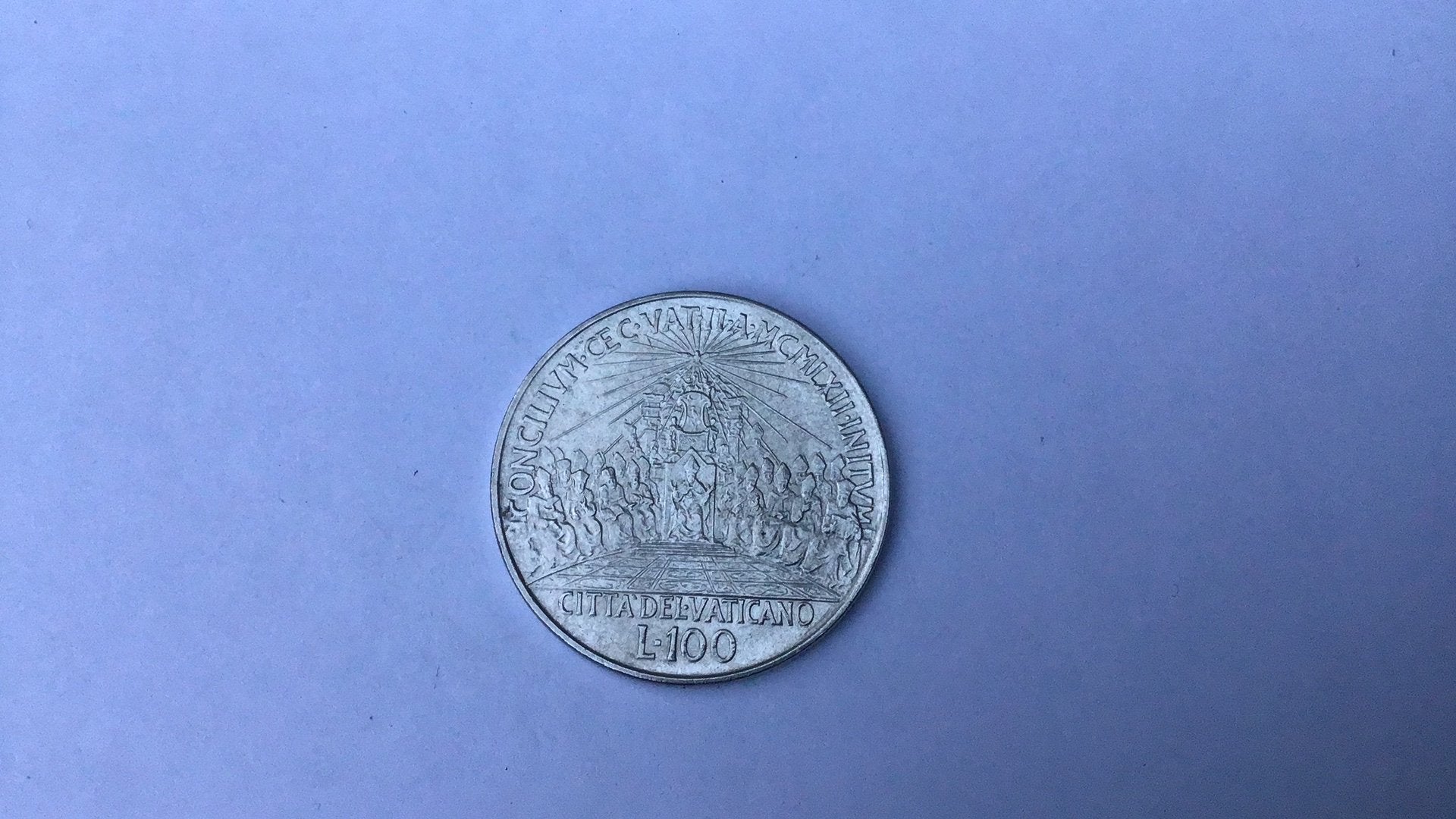 Vaticaan 100 lire 1962., Ophalen of Verzenden