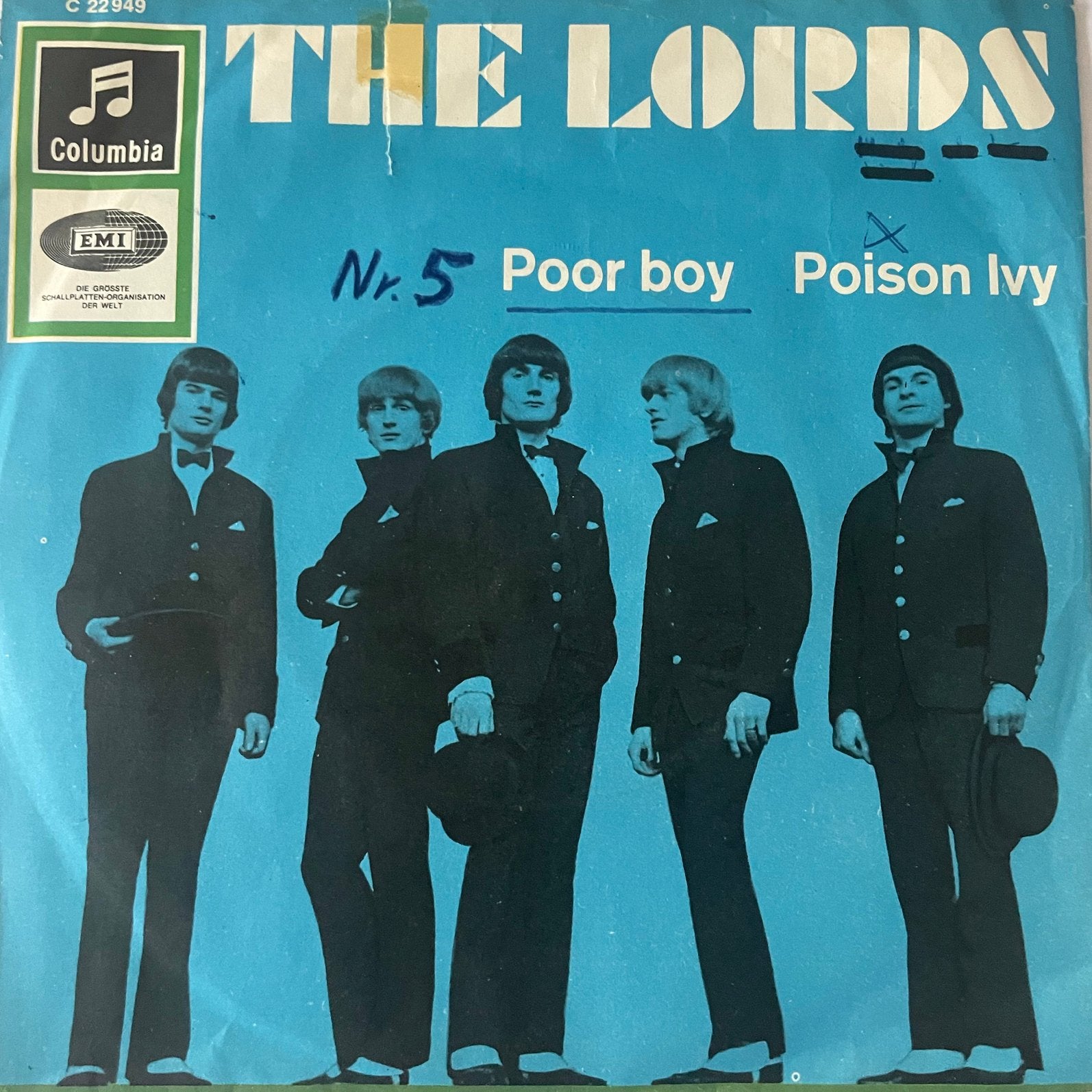 The Lords - Poor boy / Poison Ivy, Ophalen of Verzenden, Zo goed als nieuw, Pop
