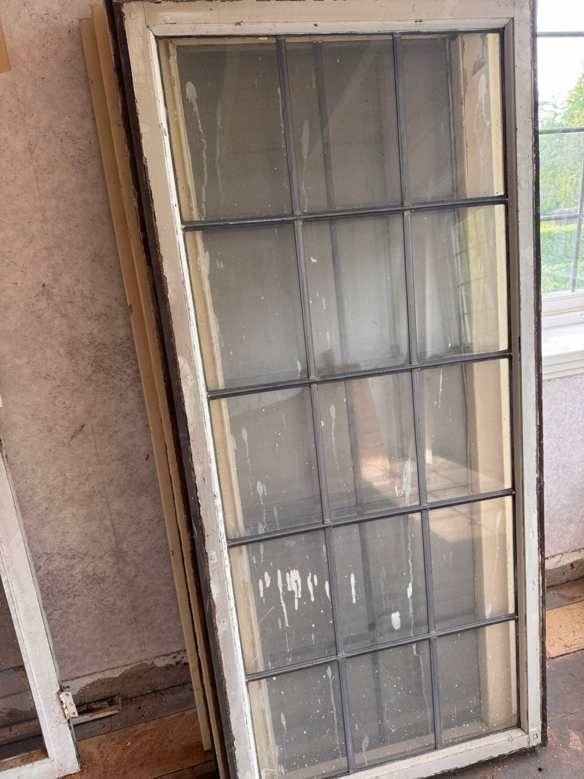 Divers jaren 30 glas in lood, Doe-het-zelf en Verbouw, Glas en Ramen, Ophalen, Gevelraam of Ruit, Gebruikt, Glas in lood