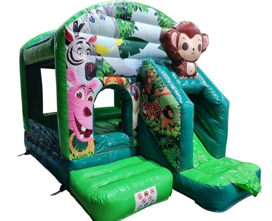 springkussen klein glijbaan multiplay JungleFun, Ophalen of Verzenden, Zo goed als nieuw, Overige