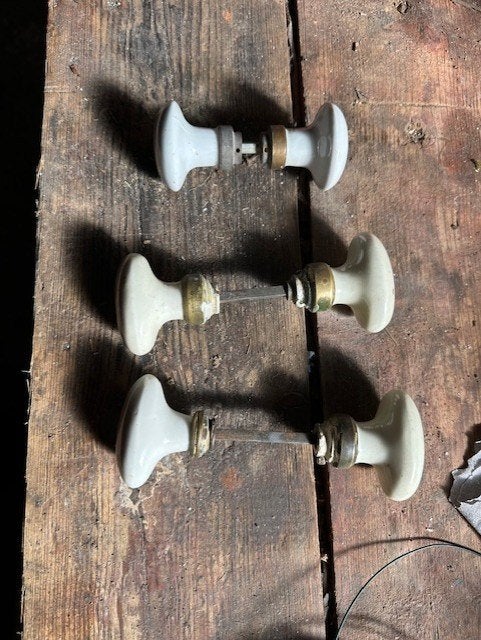 deurknoppen vintage, Ophalen of Verzenden, Gebruikt, Overige materialen, Klink of Kruk