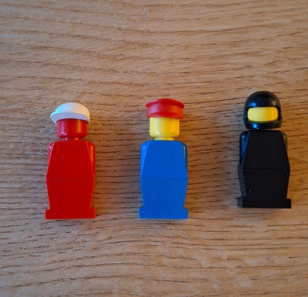 Vintage Lego figuren uit de begin jaren 70, Gebruikt, Lego, Ophalen of Verzenden, Minifiguur