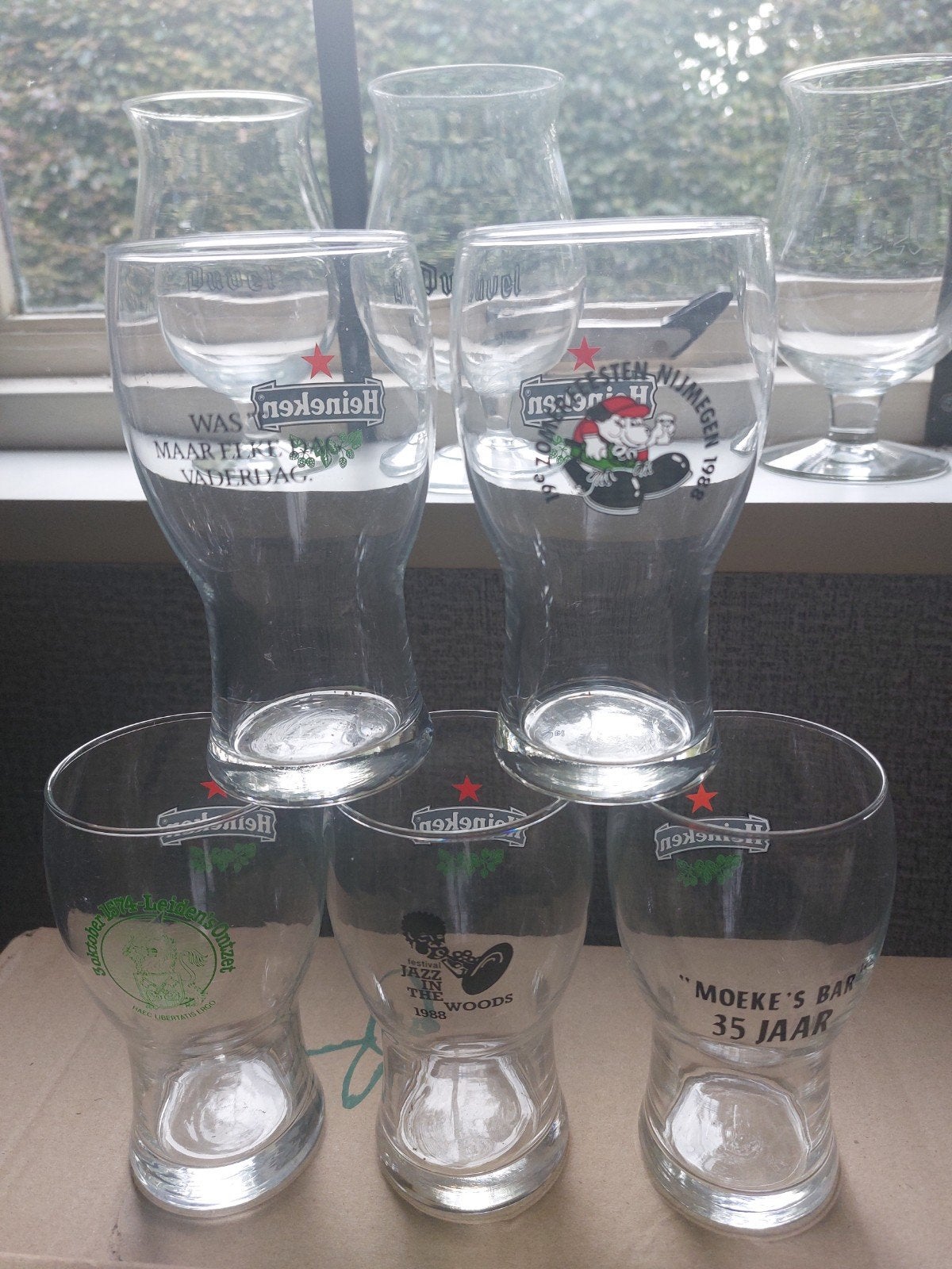 heineken dubbeldruk, Ophalen of Verzenden, Zo goed als nieuw, Glas of Glazen, Heineken