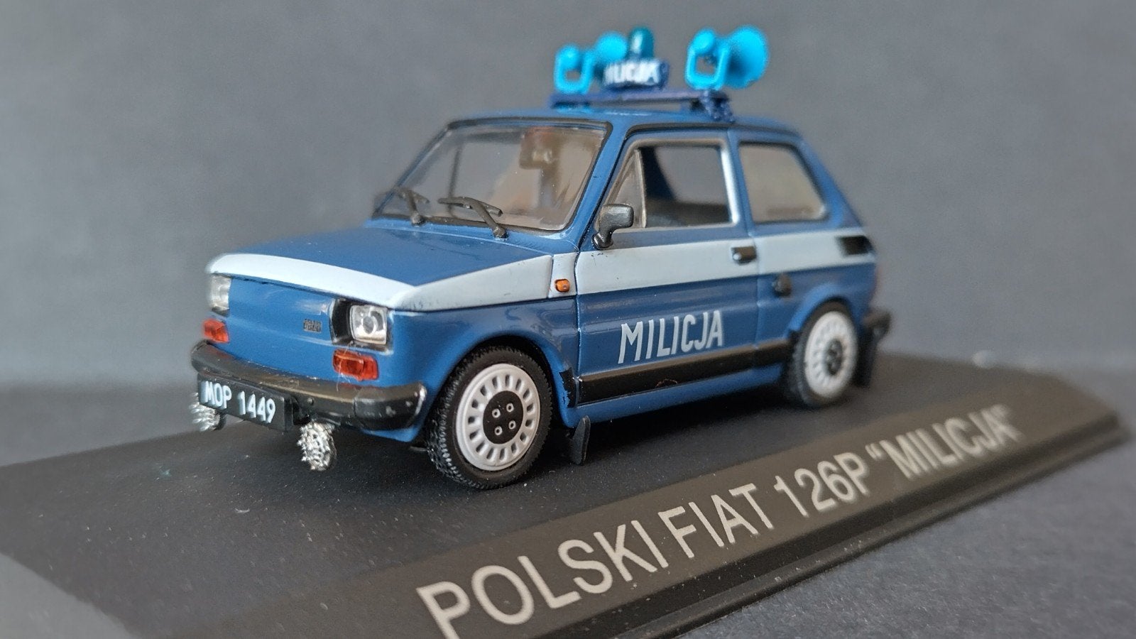 Fiat 126 P Polski Politie 1:43 Maluch Pol, Overige merken, Auto, Verzenden, .