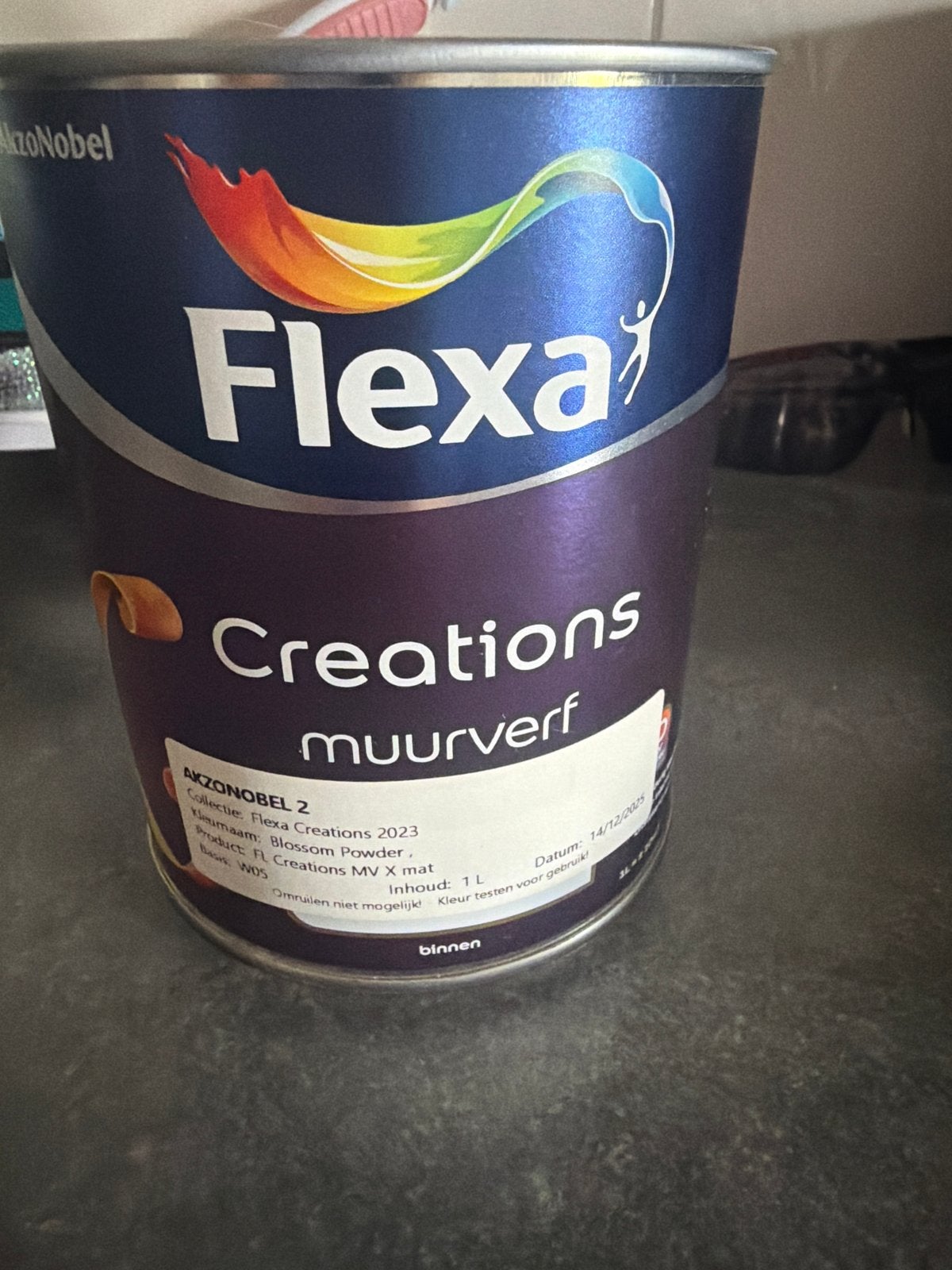 Flexa Creations Muurverf - Blossom Powder 1L, Doe-het-zelf en Verbouw, Nieuw, Ophalen of Verzenden, Verf, Roze