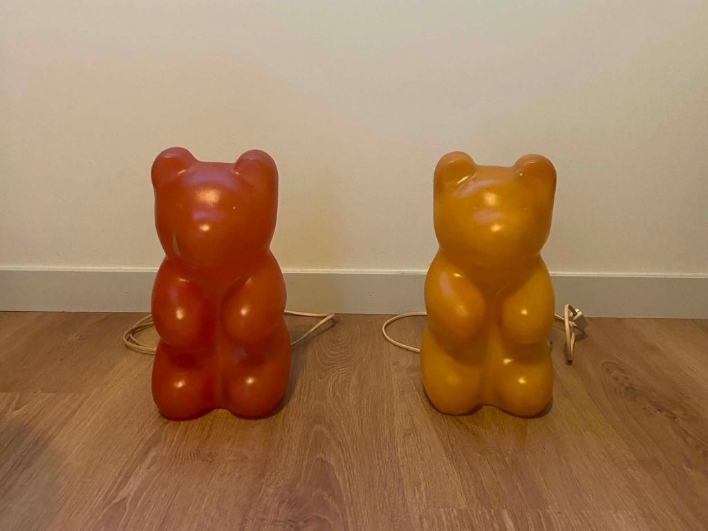 Heico Gummybear lamp Geel en Rood - 30CM, Ophalen of Verzenden, Gebruikt