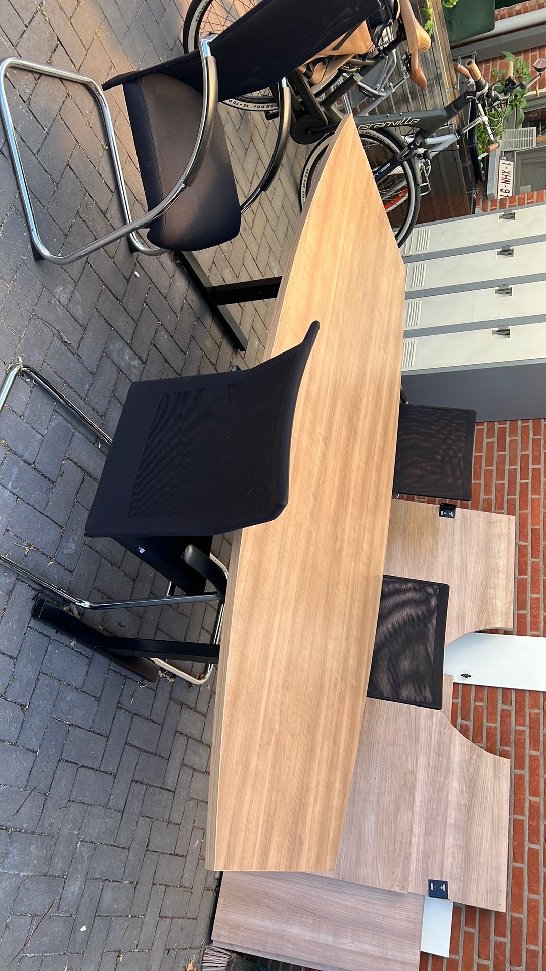 Vergadertafel met vier stoelen, Ophalen, Gebruikt
