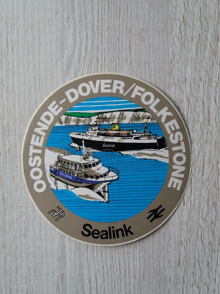 sticker Sealink OOSTENDE - DOVER/FOLKESTONE, Ophalen of Verzenden, Zo goed als nieuw, Bedrijf of Vereniging