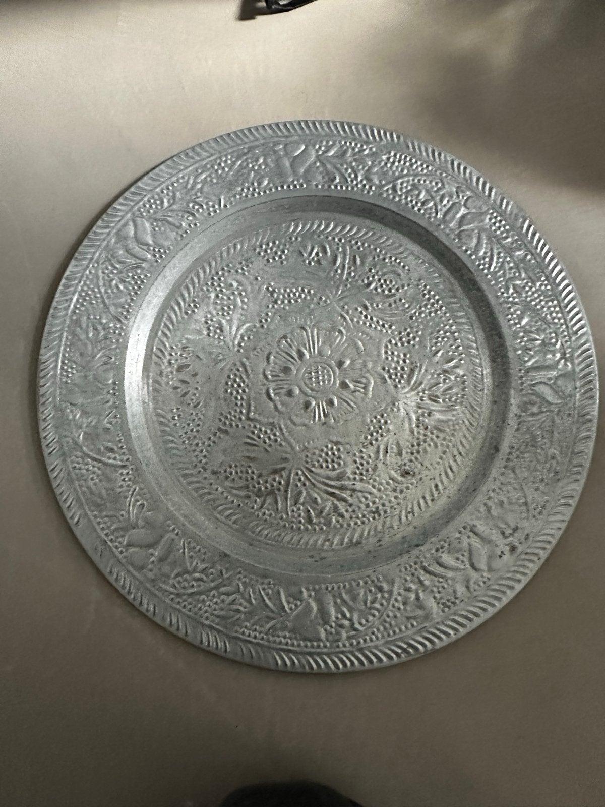 Zilverkleurige Barok dienblad - Decoratieve Dienblad, Ophalen