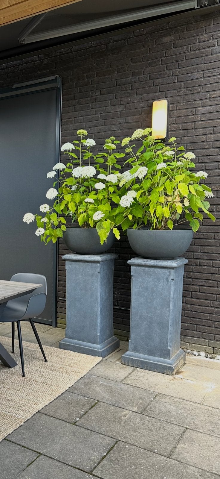 Zuil + plantenbak, Tuin en Terras, Ophalen of Verzenden, Zo goed als nieuw, Hout, 60 cm of meer