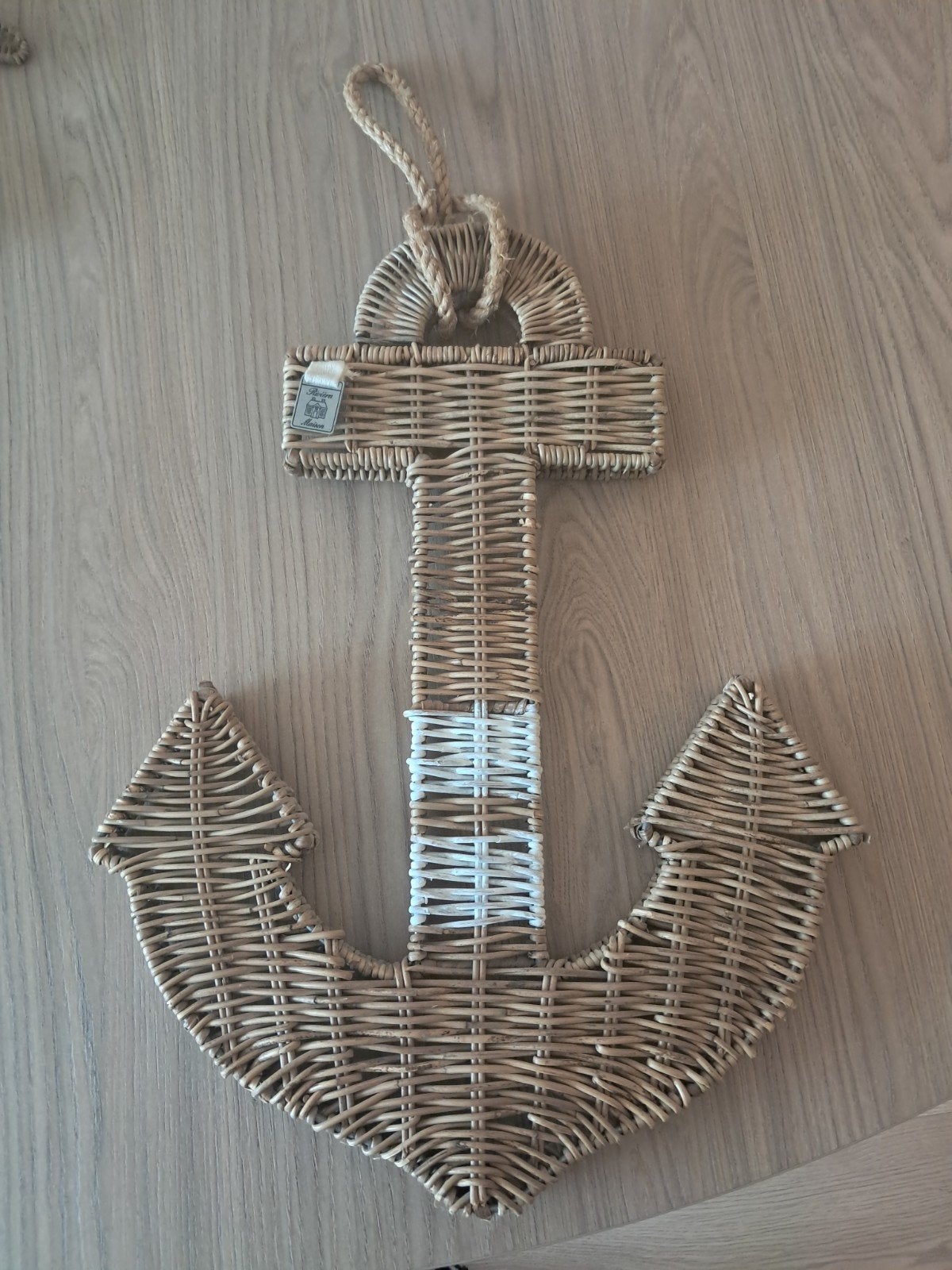 Rattan anker Riviera Maison, Huis en Inrichting, Woonaccessoires | Wanddecoraties, Ophalen of Verzenden, Zo goed als nieuw