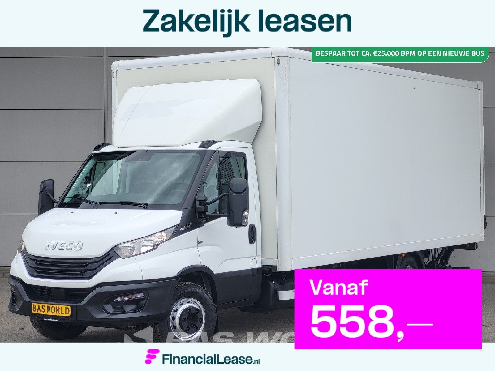 Iveco Daily 72C21 3.0L Automaat 1000KG Laadklep Luchtvering, Automaat, Stof, Gebruikt, 4 cilinders