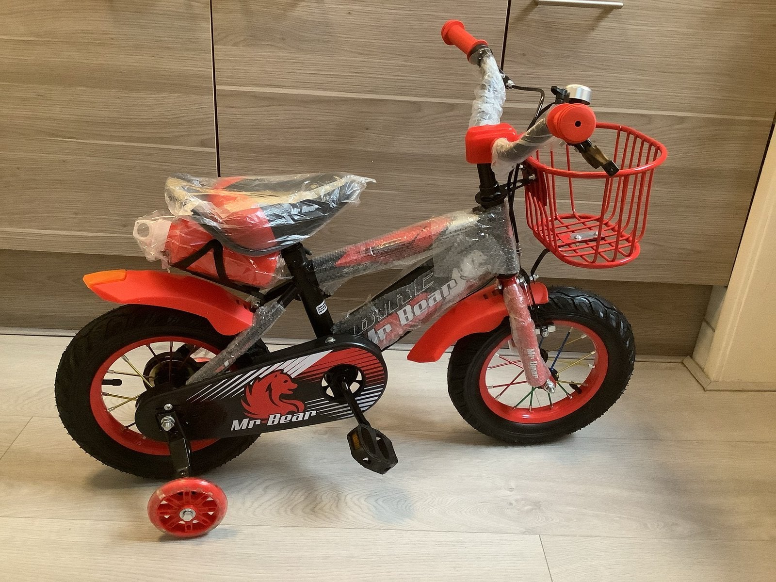 nieuwe sportieve  12 inch kinderfiets  met zijwieltjes, Ophalen, Velgrem, Handrem, Nieuw