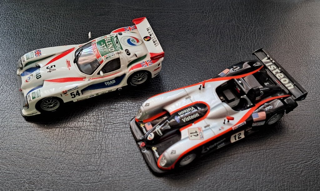 Panoz Esperante GTR-1 #54 en Panoz LMP-1 Roadster S #12 1:43, Ophalen of Verzenden, Zo goed als nieuw, Auto, Overige merken