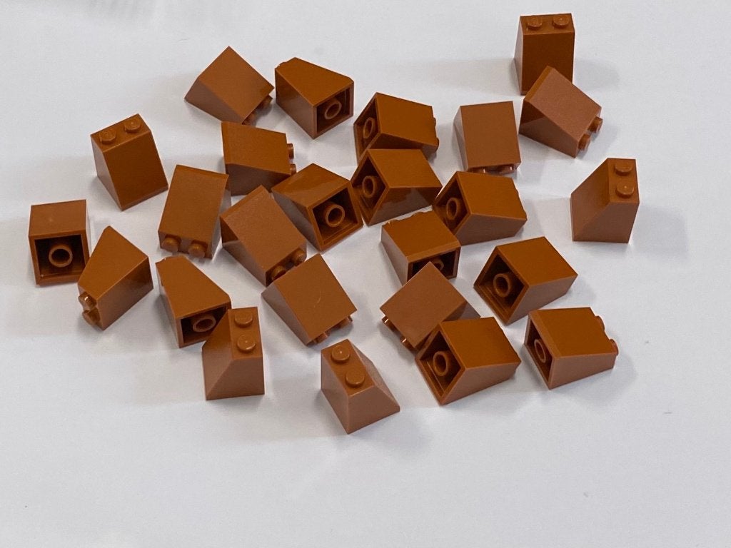 Partij 25x nieuwe 2x2x2 Lego dakpannen in diverse kleuren, Overige thema's, Lego, Nieuw, Ophalen of Verzenden