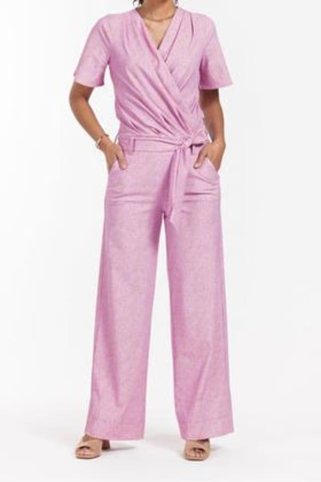 Studio Anneloes | jumpsuit Mia Snake | lila pink/clay, Studio Anneloes, Verzenden, Maat 46/48 (XL) of groter, Zo goed als nieuw