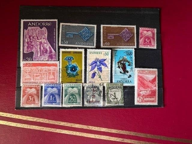 postzegels Andorra, Ophalen of Verzenden, Overige landen, Gestempeld