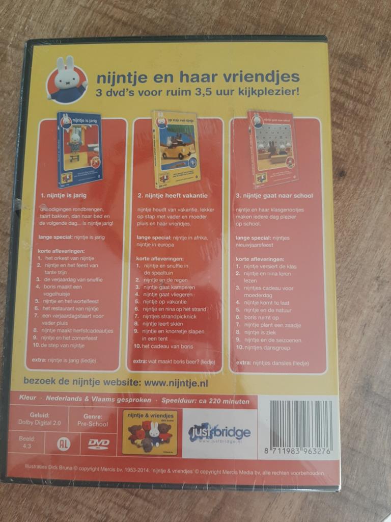 Nijntje en haar vriendjes - 3 DVD's - Gloednieuw, Alle leeftijden, Ophalen of Verzenden, Nieuw in verpakking, Overige genres