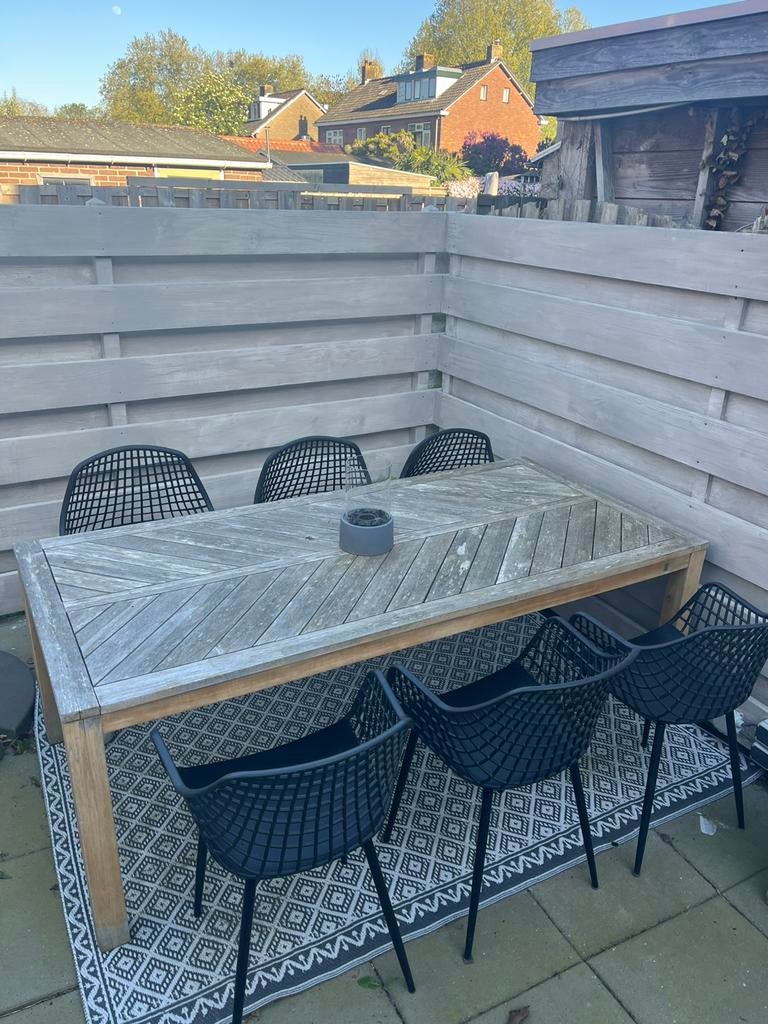 Zwarte kuipstoeltjes zgan, Tuin en Terras, Ophalen, Zo goed als nieuw, Kunststof