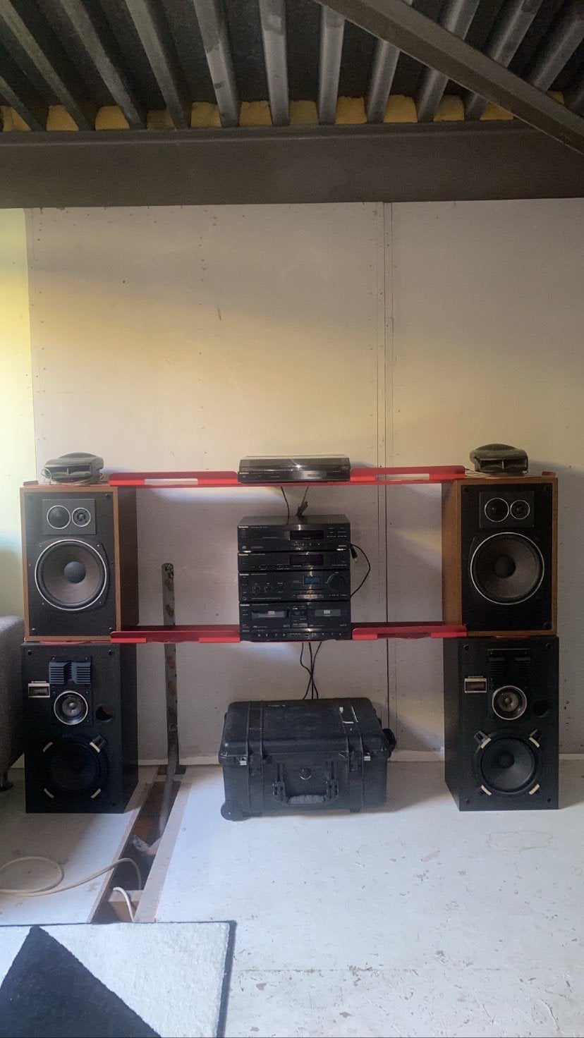Vintage Technics hifi-installatie met 4 speakers, Ophalen of Verzenden, Zo goed als nieuw, Speakers, Overige merken