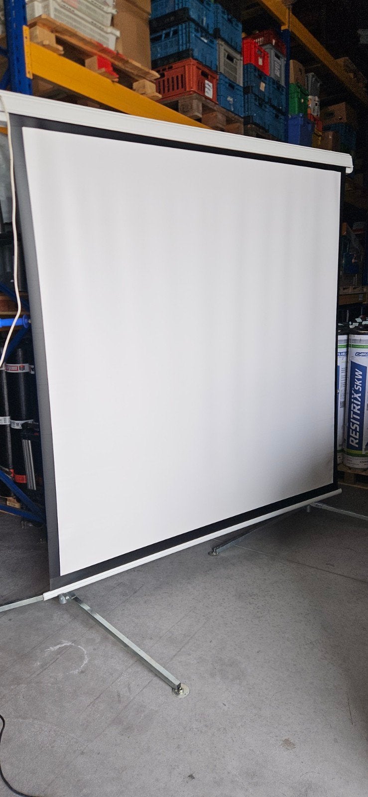 projectorscherm + voetsteunen + vrij stand , elekt 193x196, Audio, Tv en Foto, Ophalen, Elektrisch, Zo goed als nieuw