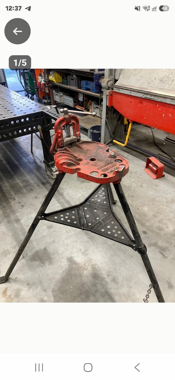 RIDGID TriStand Pijpenklem - Loodgieter Gereedschap, Ophalen of Verzenden, Gebruikt, Overige typen, Ridgid