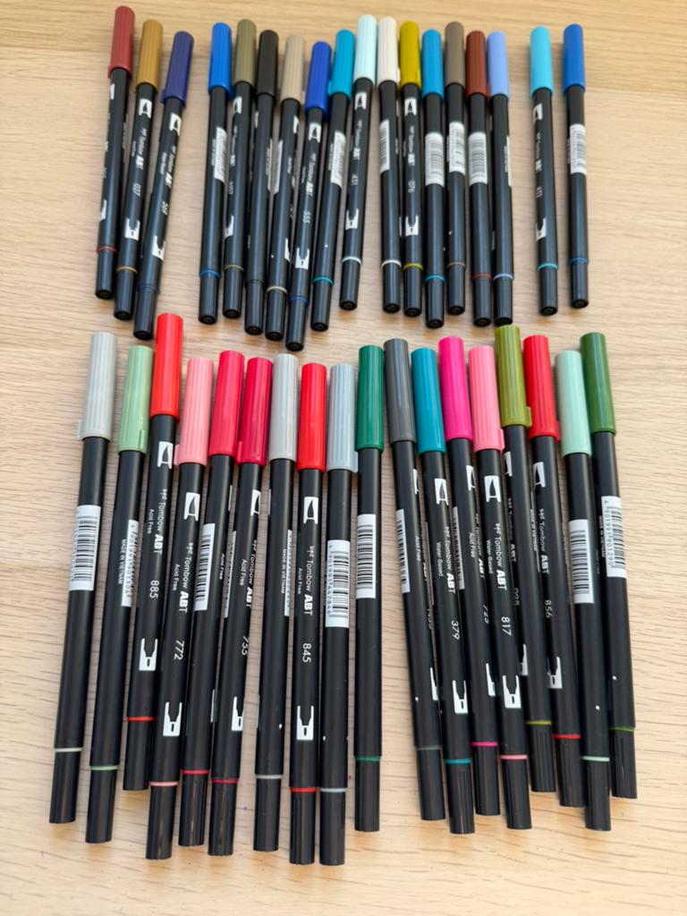 Tombow brush pen, Hobby en Vrije tijd, Ophalen of Verzenden, Zo goed als nieuw, Overige typen