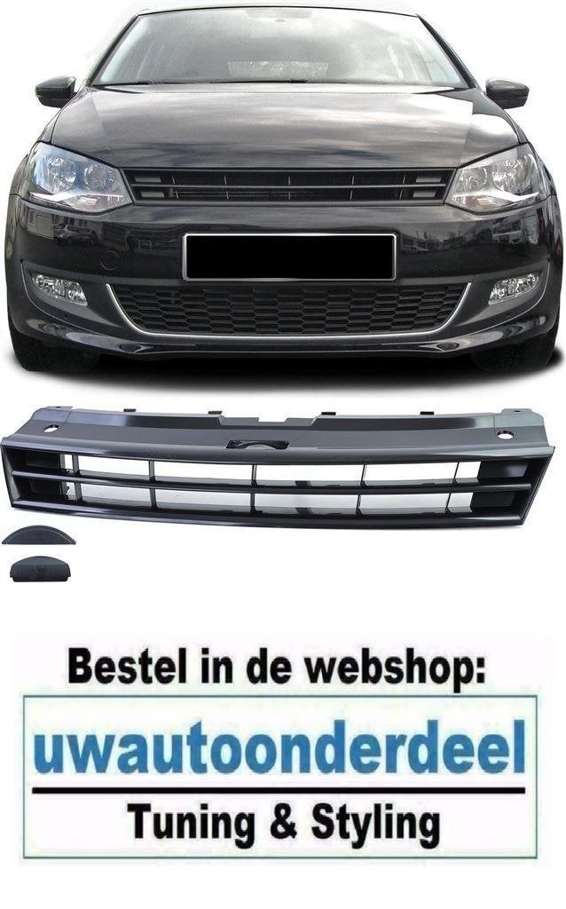Embleemloze Sport Grill Glans Zwart Geschikt voor Vw Polo 6R