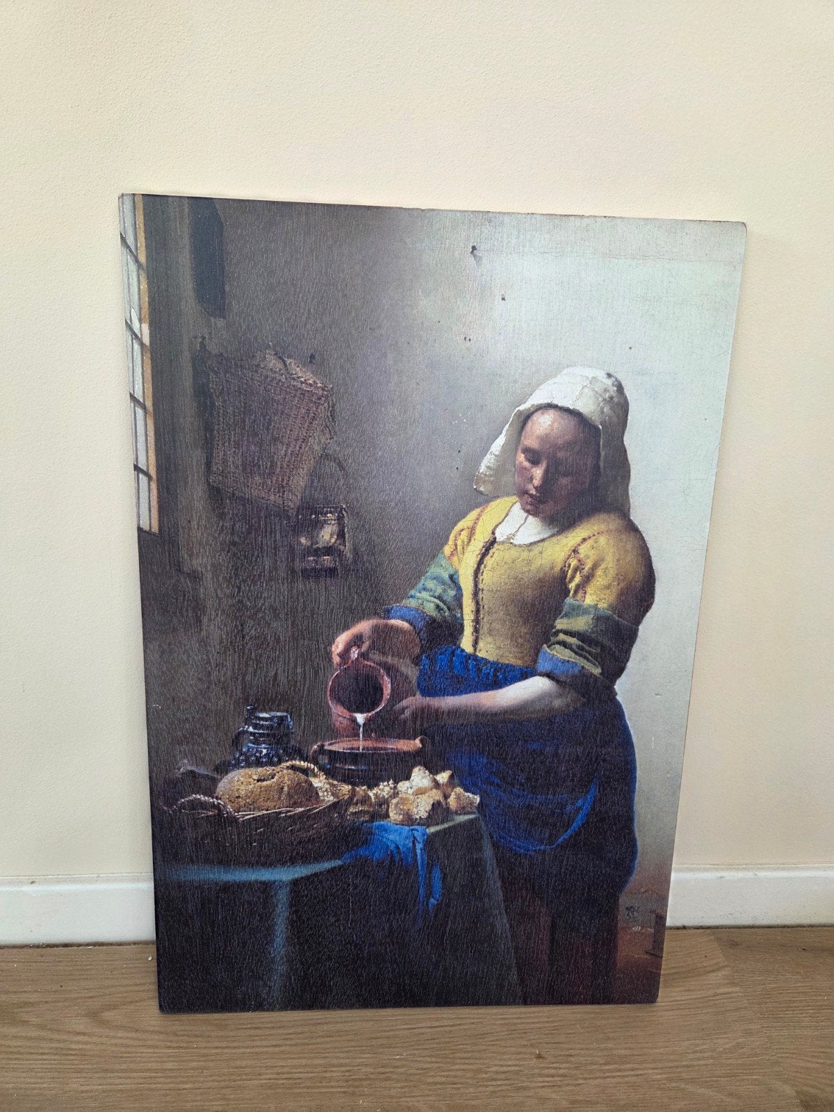 melkmeisje op hout, Ophalen, Zo goed als nieuw, Minder dan 50 cm, Schilderij