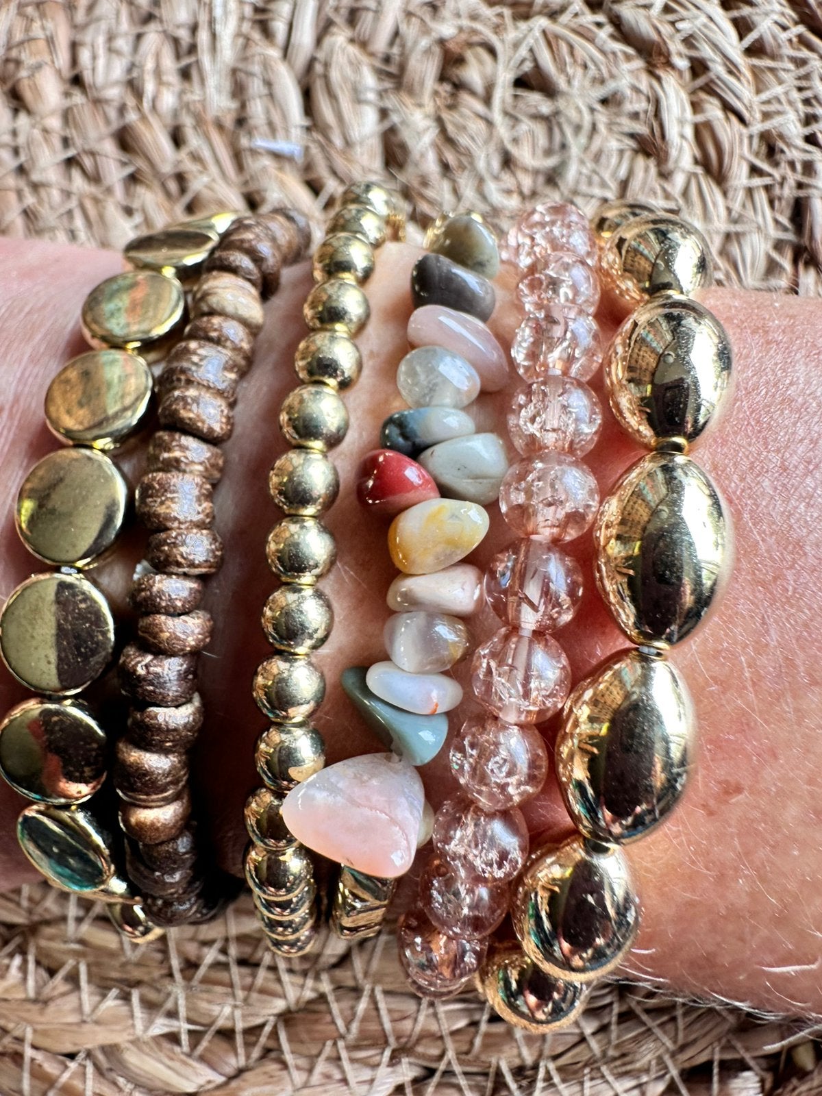 Boho armbanden set / boho chic / ibiza /  beachwear / nieuw, Ophalen of Verzenden, Nieuw
