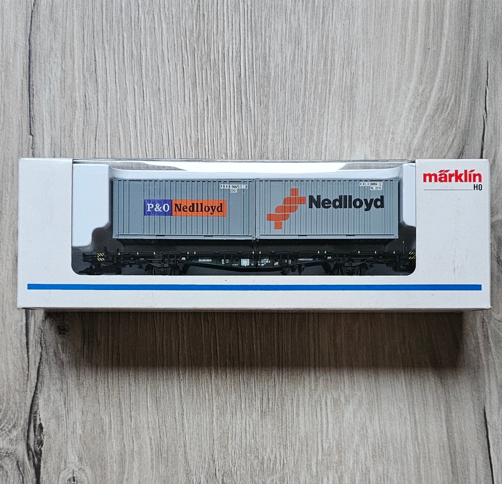 Märklin H0 Containerwagon P&O Nedlloyd - Zo goed als nieuw, Wisselstroom, Wagon, Ophalen of Verzenden, Zo goed als nieuw