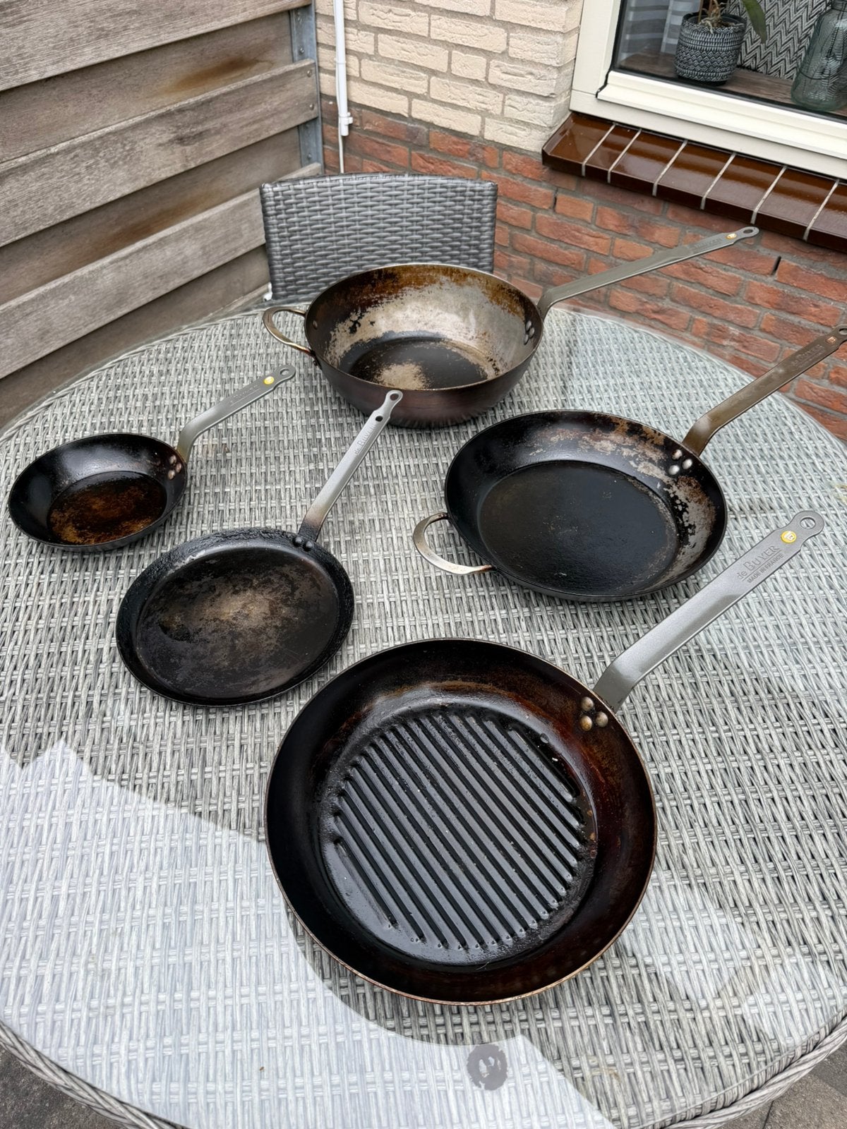 De Buyer pannen, Ophalen, Gebruikt