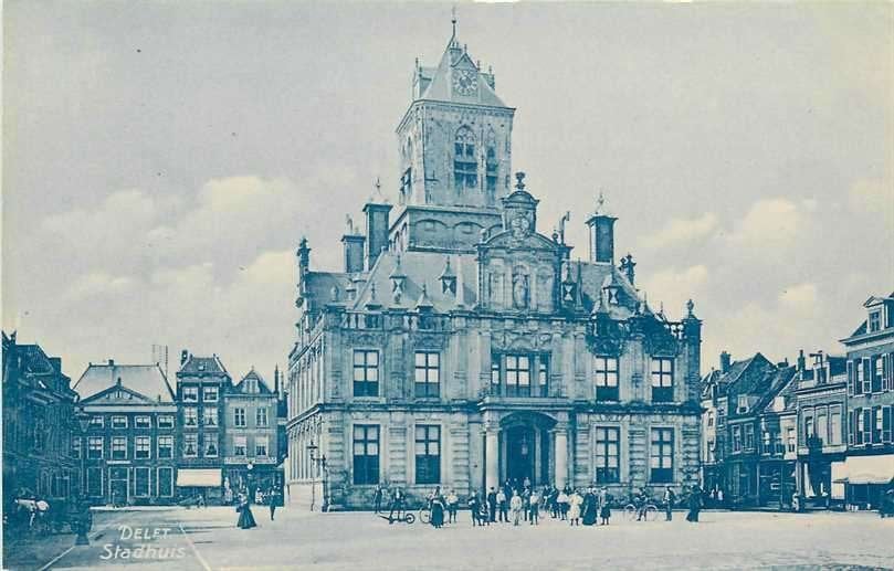 380-416-013 Delft Stadhuis, Verzenden, Voor 1920, Zuid-Holland