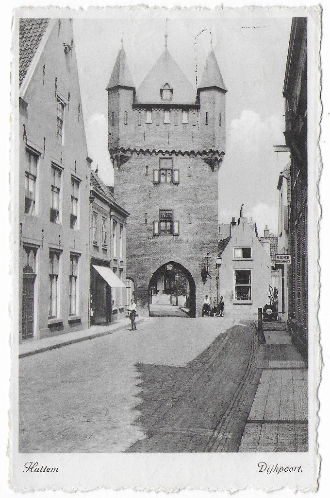 Hattem Dijkpoort ansichtkaart uit 1942 ( B7624 ), Ophalen of Verzenden, 1940 tot 1960, Gelopen, Gelderland