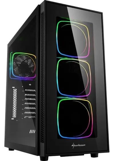 Sharkoon TG6 RGB computerbehuizing, Computers en Software, Computerbehuizingen, Ophalen of Verzenden, Zo goed als nieuw