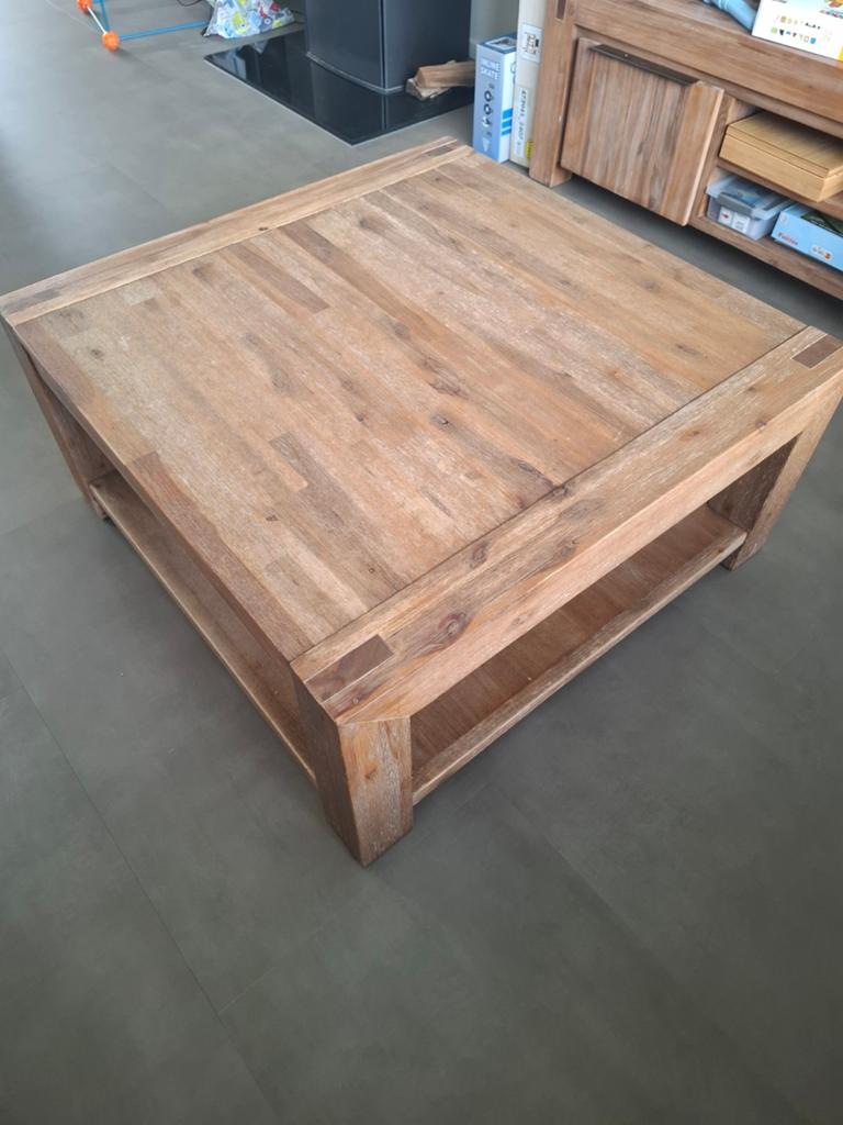 Salontafel  salzburg collectie 90x90x42, Huis en Inrichting, Tafels | Salontafels, Ophalen, Gebruikt, 50 tot 100 cm, Vierkant