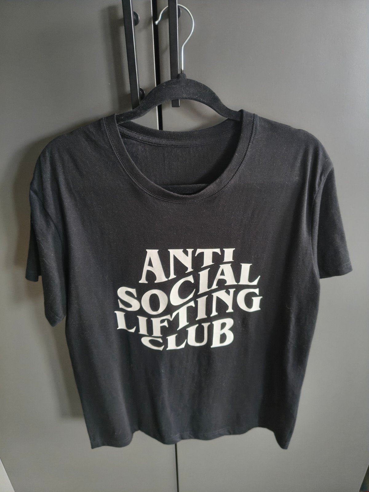 Anti social lifting club T-shirt zwart maat L - nieuw, Ophalen of Verzenden, Nieuw, Zwart