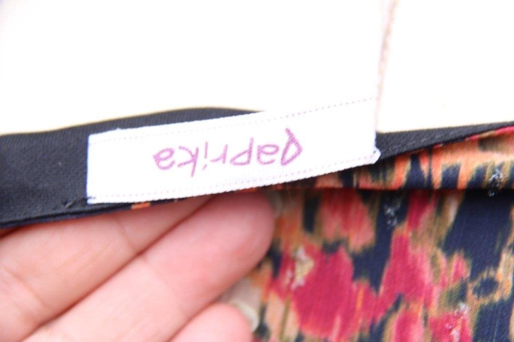 Tuniek zwart/ oranje/ rood Paprika mt T6 (54) Vaste prijs, Kleding | Dames, Blouse of Tuniek, Ophalen of Verzenden, Zo goed als nieuw