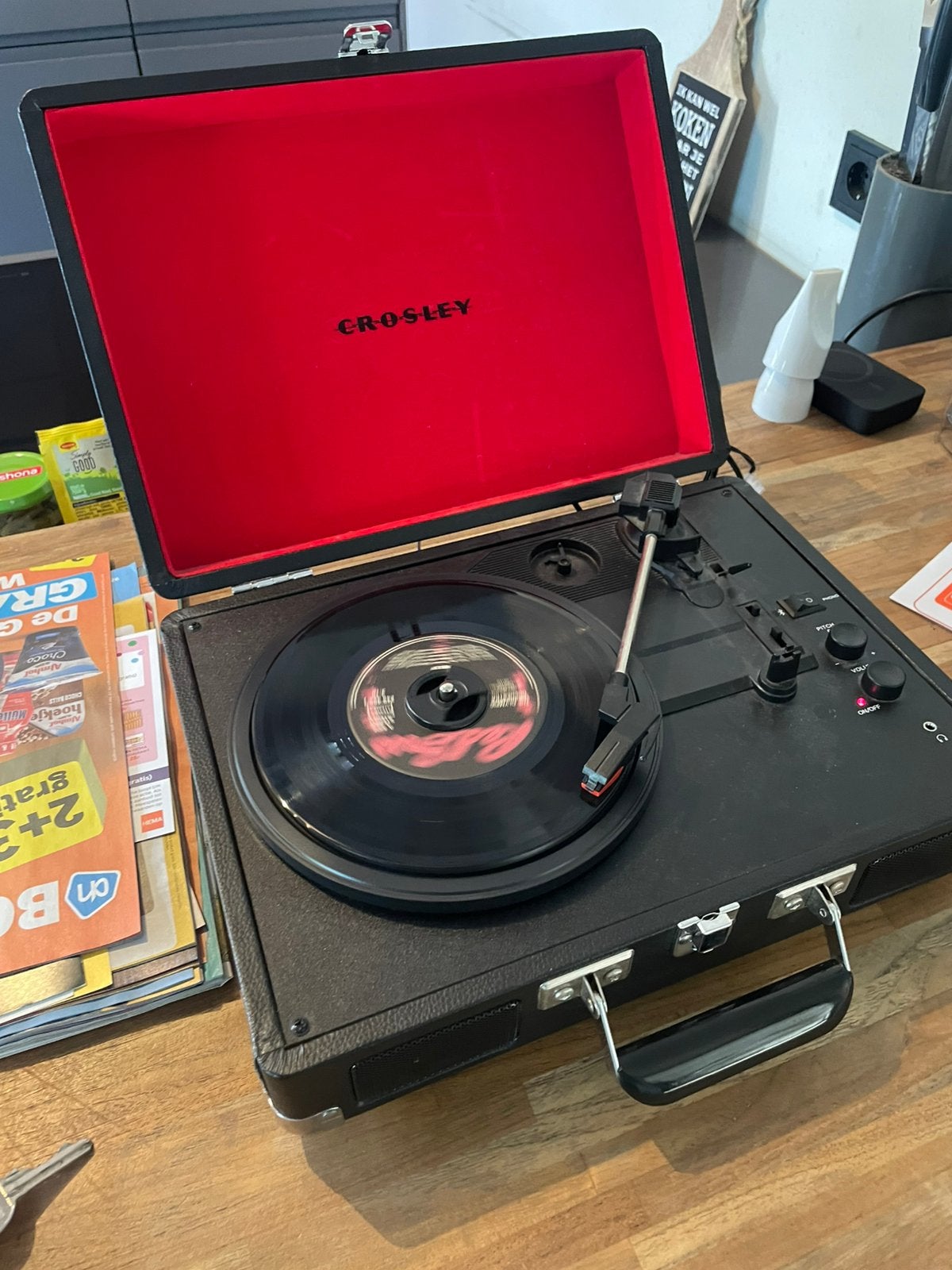Crosley platenspeler koffer, Audio, Tv en Foto, Ophalen of Verzenden, Zo goed als nieuw, Platenspeler, Overige merken