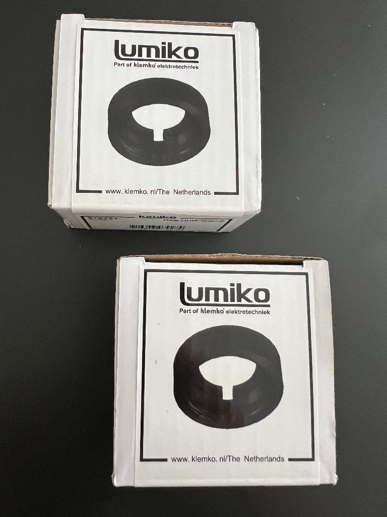 2x NIEUW Lumiko Opbouwbehuizing voor Lagos spotje Zwart, Verzenden, Nieuw, Overige fittingen, Metaal